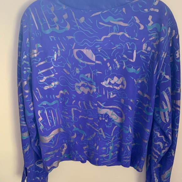 Vintage DANIER | Retro 80’s Canada Genuine Leather Skirt & Jacket // Purple Gold - Picture 4 of 5